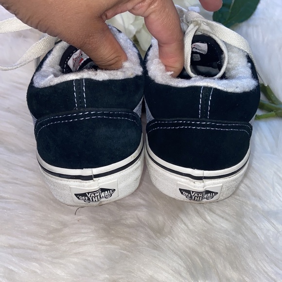 Vans Old Skool Faux Fur Lined Black Sneakers 5.5 - Picture 9 of 17